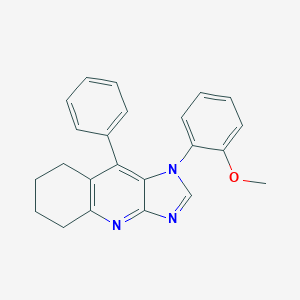 molecular formula C23H21N3O B421631 1-(2-methoxyphenyl)-9-phenyl-5,6,7,8-tetrahydro-1H-imidazo[4,5-b]quinoline CAS No. 352555-51-2