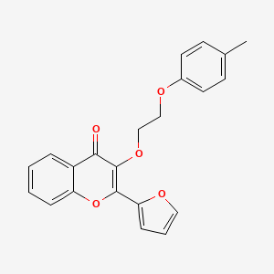 molecular formula C22H18O5 B4216333 2-(2-furyl)-3-[2-(4-methylphenoxy)ethoxy]-4H-chromen-4-one 