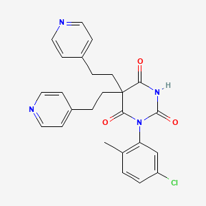 1-(5-Chloro-2-methylphenyl)-5,5-bis(2-pyridin-4-ylethyl)-1,3-diazinane-2,4,6-trione