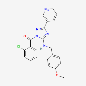 (2-chlorophenyl){5-[(4-methoxybenzyl)amino]-3-(pyridin-3-yl)-1H-1,2,4-triazol-1-yl}methanone