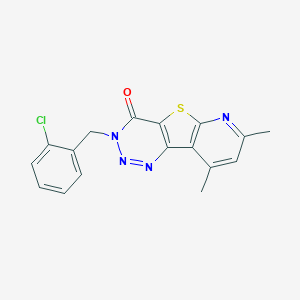 molecular formula C17H13ClN4OS B421640 3-(2-chlorobenzyl)-7,9-dimethylpyrido[3',2':4,5]thieno[3,2-d][1,2,3]triazin-4(3H)-one CAS No. 371137-61-0