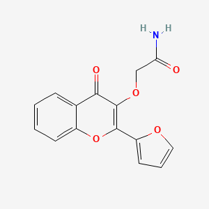 molecular formula C15H11NO5 B4216406 2-[2-(Furan-2-yl)-4-oxochromen-3-yl]oxyacetamide 