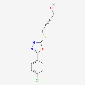 4-{[5-(4-Chlorophenyl)-1,3,4-oxadiazol-2-yl]sulfanyl}but-2-yn-1-ol