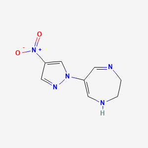 molecular formula C8H9N5O2 B4216477 6-(4-nitro-1H-pyrazol-1-yl)-2,3-dihydro-1H-1,4-diazepine 