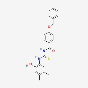 molecular formula C23H22N2O3S B4216486 4-(benzyloxy)-N-{[(2-hydroxy-4,5-dimethylphenyl)amino]carbonothioyl}benzamide 