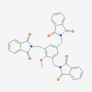 molecular formula C34H23N3O7 B421649 2-{3,5-bis[(1,3-dioxo-1,3-dihydro-2H-isoindol-2-yl)methyl]-2-methoxybenzyl}-1H-isoindole-1,3(2H)-dione 