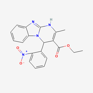 ethyl 2-methyl-4-(2-nitrophenyl)-1,4-dihydropyrimido[1,2-a]benzimidazole-3-carboxylate