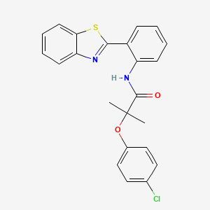 N-[2-(1,3-benzothiazol-2-yl)phenyl]-2-(4-chlorophenoxy)-2-methylpropanamide