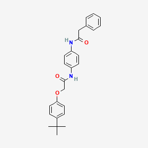 molecular formula C26H28N2O3 B4216529 2-(4-tert-butylphenoxy)-N-{4-[(phenylacetyl)amino]phenyl}acetamide 