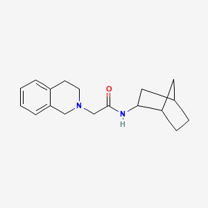 molecular formula C18H24N2O B4216540 N-bicyclo[2.2.1]hept-2-yl-2-(3,4-dihydro-2(1H)-isoquinolinyl)acetamide 