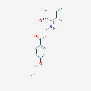 molecular formula C19H29NO4 B4216555 N-[3-(4-butoxyphenyl)-3-oxopropyl]isoleucine 