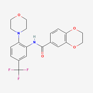 N-[2-(4-morpholinyl)-5-(trifluoromethyl)phenyl]-2,3-dihydro-1,4-benzodioxine-6-carboxamide