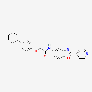 molecular formula C26H25N3O3 B4216575 2-(4-cyclohexylphenoxy)-N-[2-(4-pyridinyl)-1,3-benzoxazol-5-yl]acetamide 