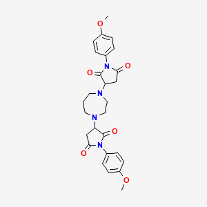 3,3'-(1,4-Diazepane-1,4-diyl)bis[1-(4-methoxyphenyl)pyrrolidine-2,5-dione]