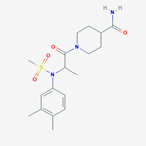 1-[N-(3,4-dimethylphenyl)-N-(methylsulfonyl)alanyl]piperidine-4-carboxamide