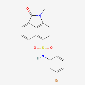 molecular formula C18H13BrN2O3S B4216593 N-(3-bromophenyl)-1-methyl-2-oxobenzo[cd]indole-6-sulfonamide 