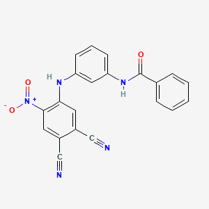 N-{3-[(4,5-dicyano-2-nitrophenyl)amino]phenyl}benzamide