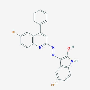 molecular formula C23H14Br2N4O B421661 5-bromo-1H-indole-2,3-dione 3-[(6-bromo-4-phenyl-2-quinolinyl)hydrazone] CAS No. 299419-03-7