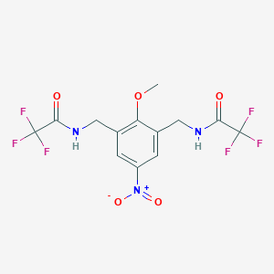 molecular formula C13H11F6N3O5 B421662 2,2,2-trifluoro-N-(5-nitro-2-methoxy-3-{[(trifluoroacetyl)amino]methyl}benzyl)acetamide 