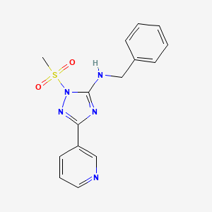 N-benzyl-1-(methylsulfonyl)-3-(3-pyridinyl)-1H-1,2,4-triazol-5-amine