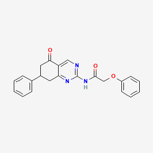 molecular formula C22H19N3O3 B4216647 N-(5-oxo-7-phenyl-5,6,7,8-tetrahydroquinazolin-2-yl)-2-phenoxyacetamide 