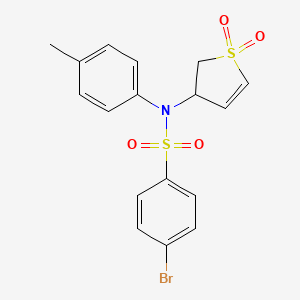 4-bromo-N-(1,1-dioxo-2,3-dihydrothiophen-3-yl)-N-(4-methylphenyl)benzenesulfonamide