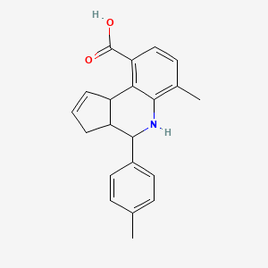 6-methyl-4-(4-methylphenyl)-3a,4,5,9b-tetrahydro-3H-cyclopenta[c]quinoline-9-carboxylic acid