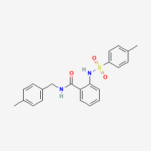 molecular formula C22H22N2O3S B4216697 N-(4-methylbenzyl)-2-{[(4-methylphenyl)sulfonyl]amino}benzamide 