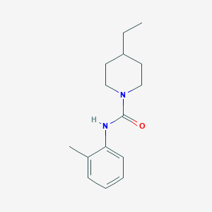 molecular formula C15H22N2O B4216710 4-ethyl-N-(2-methylphenyl)piperidine-1-carboxamide 