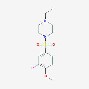 1-ethyl-4-[(3-iodo-4-methoxyphenyl)sulfonyl]piperazine