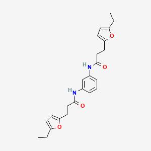 molecular formula C24H28N2O4 B4216727 N,N'-1,3-phenylenebis[3-(5-ethyl-2-furyl)propanamide] 