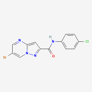 6-bromo-N-(4-chlorophenyl)pyrazolo[1,5-a]pyrimidine-2-carboxamide