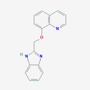 molecular formula C17H13N3O B421673 8-(1H-benzimidazol-2-ylmethoxy)quinoline 