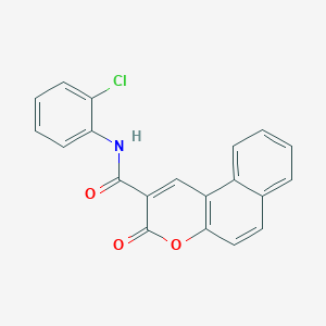 molecular formula C20H12ClNO3 B4216737 N-(2-chlorophenyl)-3-oxobenzo[f]chromene-2-carboxamide 