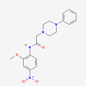 molecular formula C19H22N4O4 B4216744 N-(2-methoxy-4-nitrophenyl)-2-(4-phenylpiperazin-1-yl)acetamide 