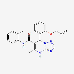 molecular formula C23H23N5O2 B4216761 5-methyl-N-(2-methylphenyl)-7-[2-(prop-2-en-1-yloxy)phenyl]-4,7-dihydro[1,2,4]triazolo[1,5-a]pyrimidine-6-carboxamide 