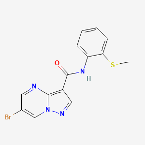 6-bromo-N-[2-(methylsulfanyl)phenyl]pyrazolo[1,5-a]pyrimidine-3-carboxamide