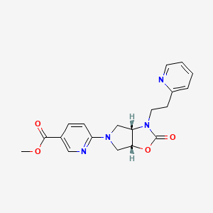 methyl 6-[(3aS,6aR)-2-oxo-3-(2-pyridin-2-ylethyl)-3a,4,6,6a-tetrahydropyrrolo[3,4-d][1,3]oxazol-5-yl]pyridine-3-carboxylate