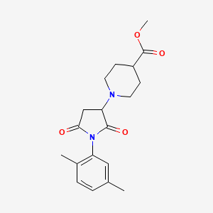 Methyl 1-[1-(2,5-dimethylphenyl)-2,5-dioxopyrrolidin-3-yl]piperidine-4-carboxylate