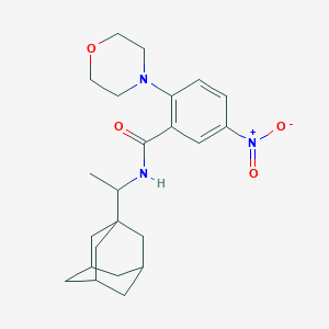 molecular formula C23H31N3O4 B4216788 2-(morpholin-4-yl)-5-nitro-N-[1-(tricyclo[3.3.1.1~3,7~]dec-1-yl)ethyl]benzamide 