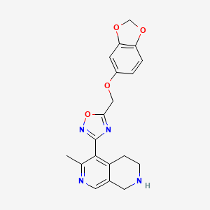 5-(1,3-Benzodioxol-5-yloxymethyl)-3-(3-methyl-5,6,7,8-tetrahydro-2,7-naphthyridin-4-yl)-1,2,4-oxadiazole