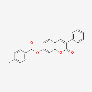 molecular formula C23H16O4 B4216806 2-oxo-3-phenyl-2H-chromen-7-yl 4-methylbenzoate 