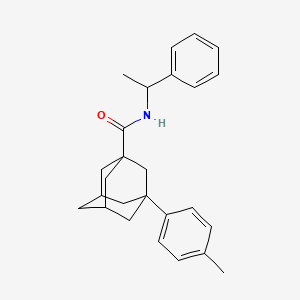 3-(4-methylphenyl)-N-(1-phenylethyl)-1-adamantanecarboxamide