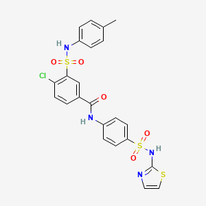 4-chloro-3-[(4-methylphenyl)sulfamoyl]-N-[4-(1,3-thiazol-2-ylsulfamoyl)phenyl]benzamide