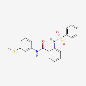 N-[3-(methylthio)phenyl]-2-[(phenylsulfonyl)amino]benzamide