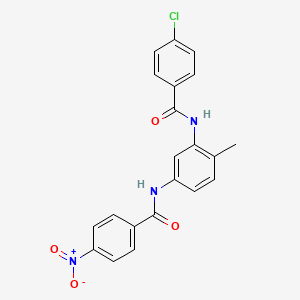 N-[3-[(4-chlorobenzoyl)amino]-4-methylphenyl]-4-nitrobenzamide