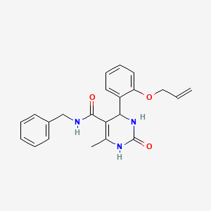 molecular formula C22H23N3O3 B4216890 4-[2-(allyloxy)phenyl]-N-benzyl-6-methyl-2-oxo-1,2,3,4-tetrahydro-5-pyrimidinecarboxamide 