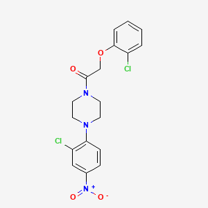 1-(2-chloro-4-nitrophenyl)-4-[(2-chlorophenoxy)acetyl]piperazine