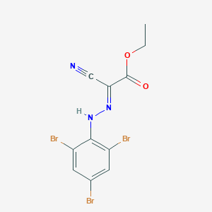 molecular formula C11H8Br3N3O2 B421690 Ethyl cyano[(2,4,6-tribromophenyl)hydrazono]acetate 