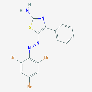 molecular formula C15H9Br3N4S B421691 4-Phenyl-5-[(2,4,6-tribromophenyl)diazenyl]-1,3-thiazol-2-ylamine 